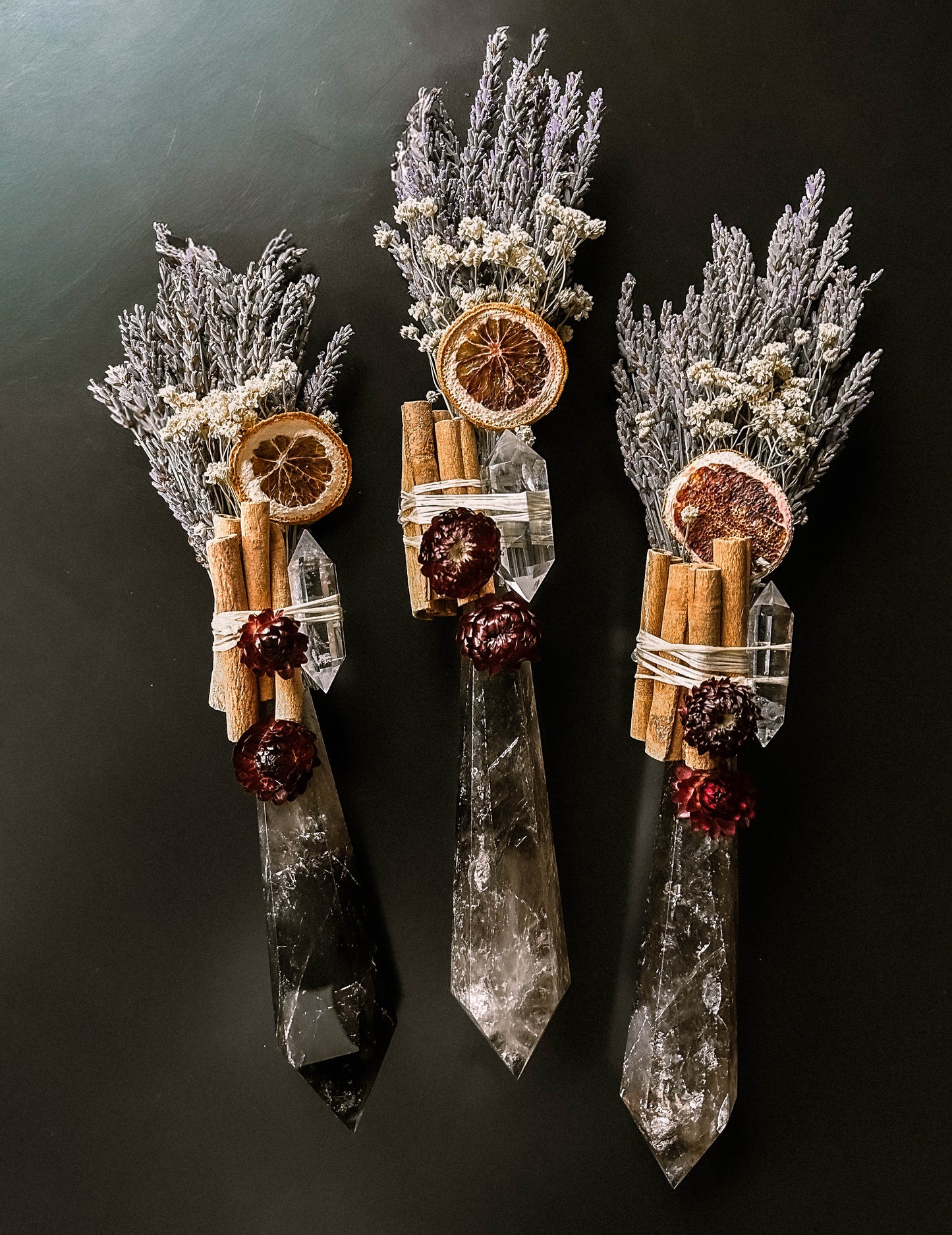 Smokey Gem Stem with Clear Quartz