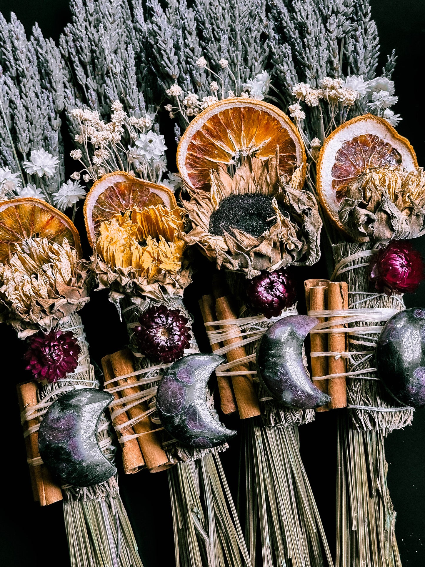 Malachite and Garnet moon