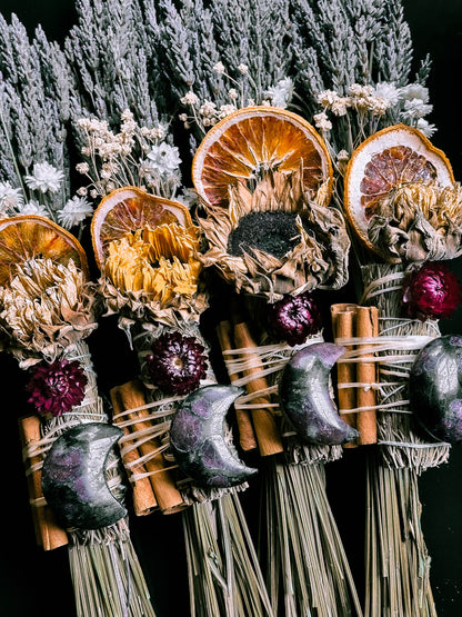 Malachite and Garnet moon