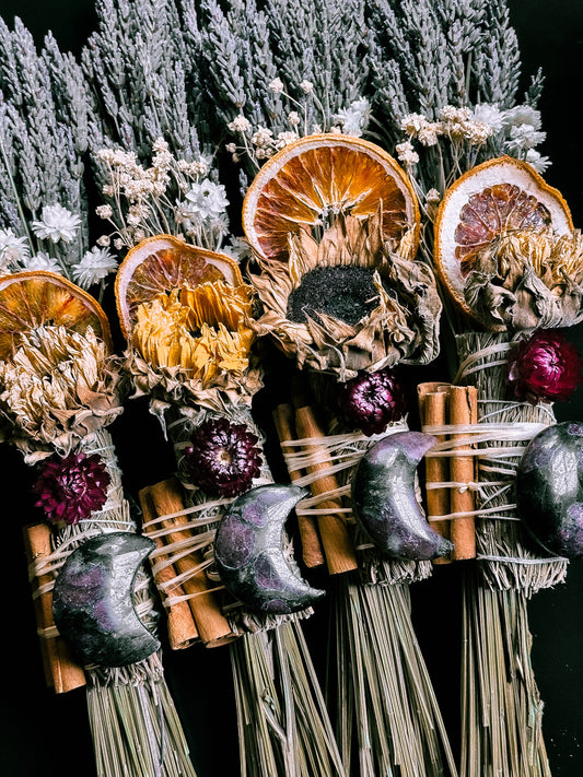 Malachite and Garnet moon